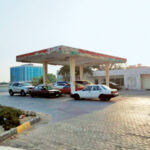 Umm Al Quwain petrol station closed for business, open for parking